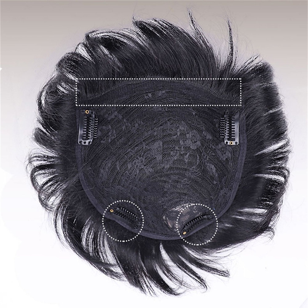 Herren Echthaar Toupees Locken 100% handgebunden Modisches Design / Weich / Party Party / Abend / Freizeitskleidung 2025 - $24.99 –P2