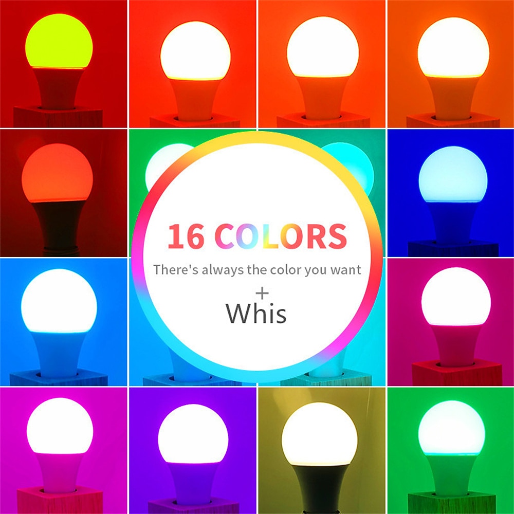4 шт. 2 шт. 7 Вт rgbw светодиодная лампа e27 e26 16 с изменением цвета с регулируемой яркостью a19 a50 a60 пульт дистанционного управления для домашнего декора спальни сценическая вечеринка 2026 - $21.99 –P3