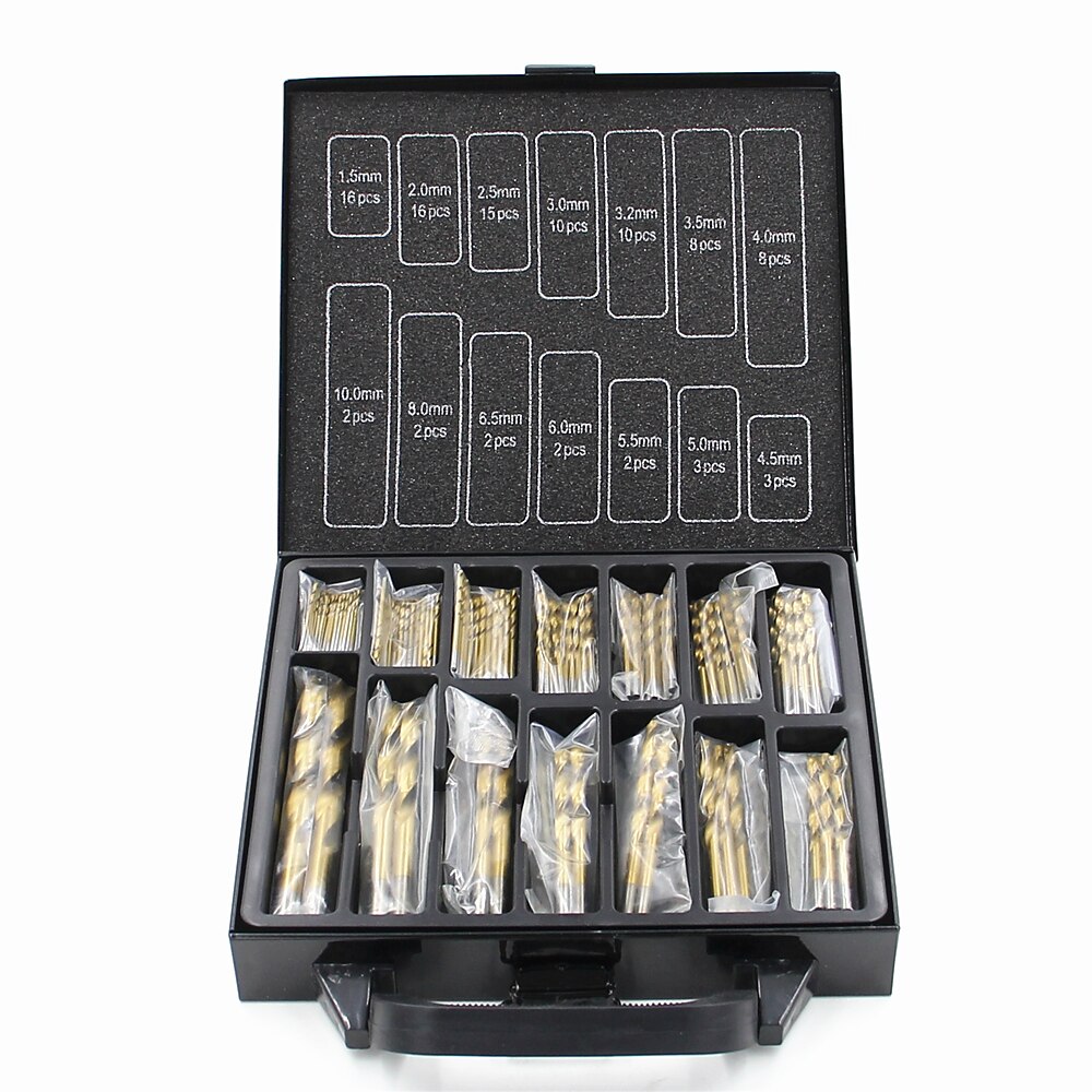 99PC Twist Drill Bit Set Saw Set HSS High Steel Titanium Coated Drill Woodworkin Tool 1.5-10mm For Cordless Screwdriver 2025 - $20.99 –P16