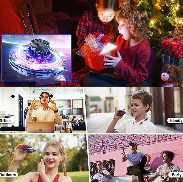 Fidget Spinner Fly UFO Mini Drone Boomerang Magic Hand Controlled Flying Spinner Toy for Kids Adult Officialfor Gift for Boy&Girls 2025 - $34.99 –P18