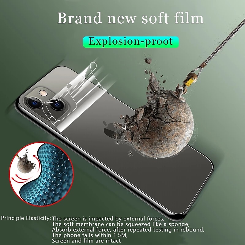 2026年 【4パック】 バックスクリーンプロテクター 用途 Apple iPhone 16 iPhone 15 プロマックスプラス iPhone 14 13 12 11 Pro Max Mini X XR XS Max 8 7 Plus TPUヒドロゲル 自己治癒 指紋防止 ハイディフィニション(HD) 超薄型 傷防止  コレクション – $13.99 –P4