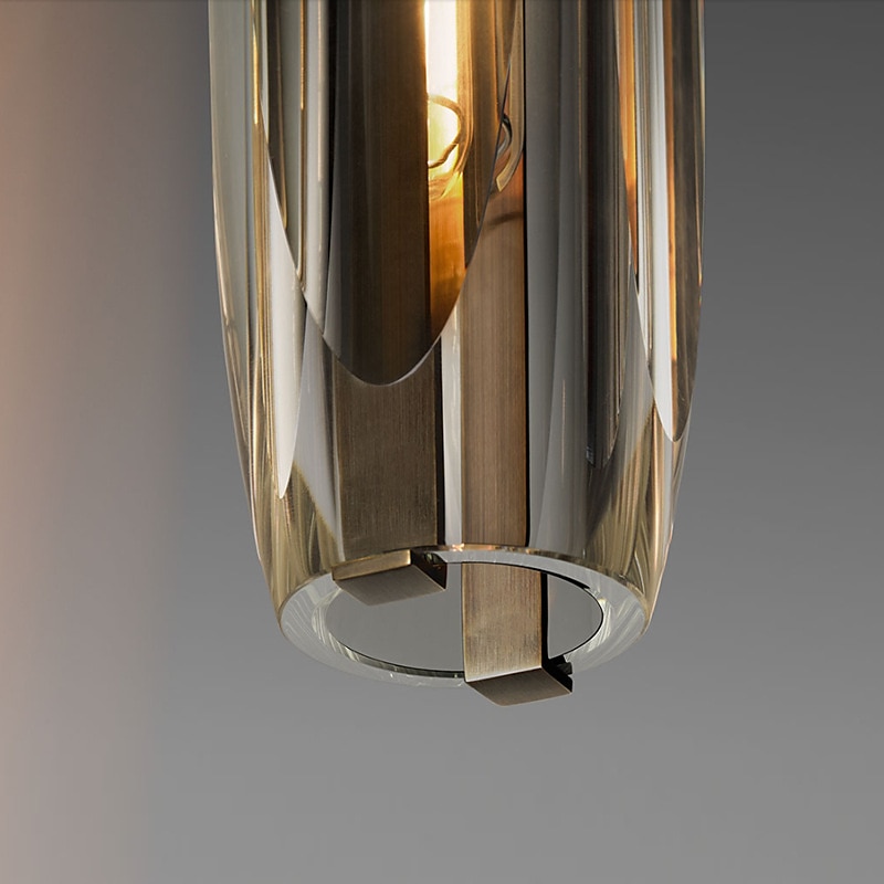 8cm Pendant Lantern Design Line Design Geometric Shapes Pendant Light Copper Artistic Style Modern Style Stylish Brass Artistic Modern 85-265V 2025 - $249.99 –P3