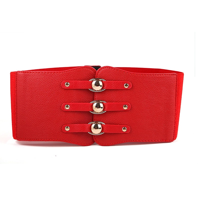 Női Széles öv Fűző öv Nejlon Acél csat Mértani Előírásos Vintage Retro Parti Napi Fehér Fekete Rubin Barna 2025 - $12.99 –P4