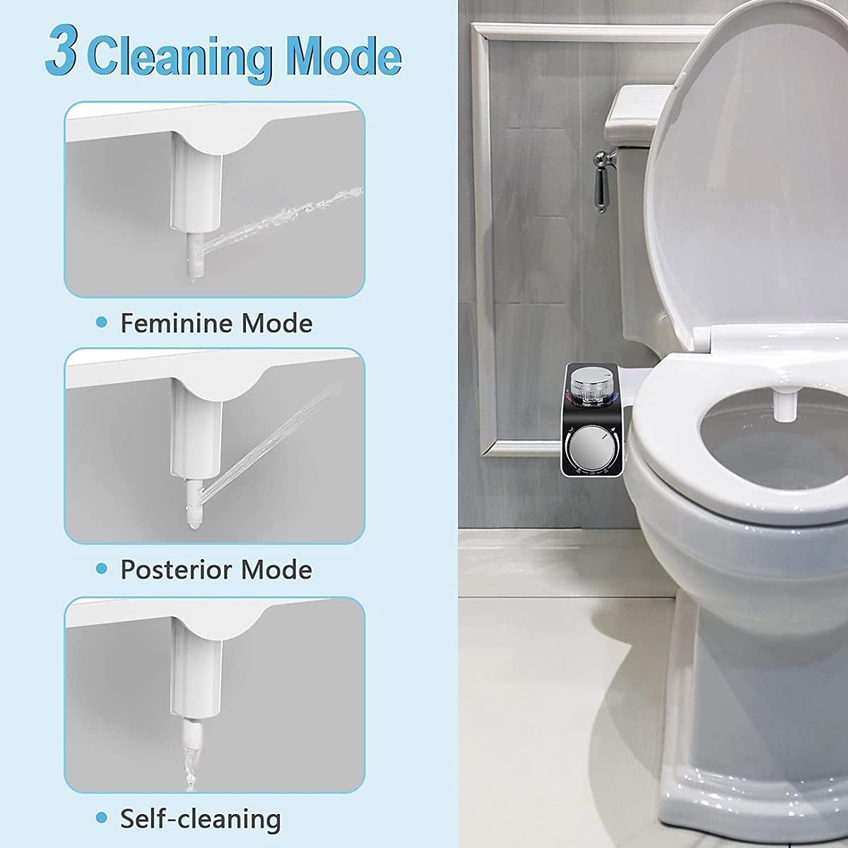 Bidet Attachment for Toilet -Self Cleaning Dual Nozzle, Non-Electric Bidet, Cold & Warm Fresh Water Bidet Sprayer With Temperature & Pressure Controls 2025 - $72.99 –P2