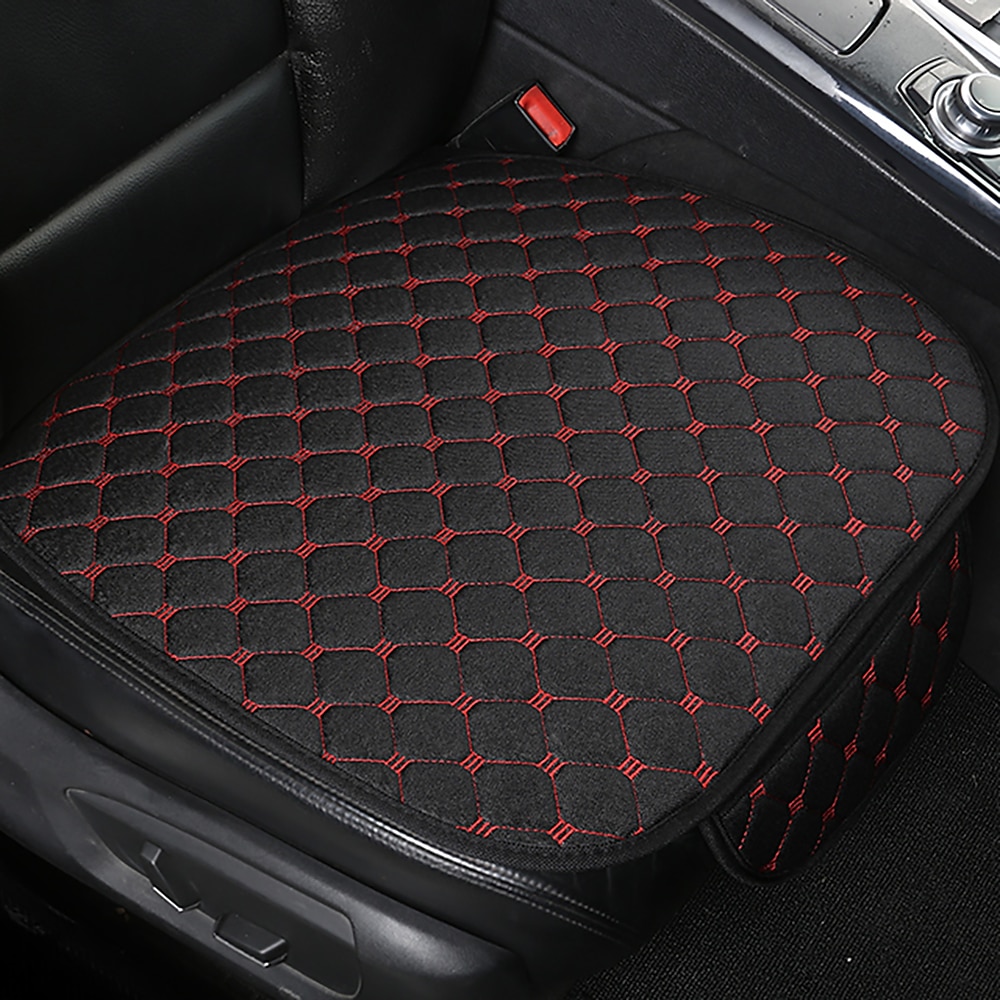 Flax Car Seat Cover Four Seasons Front Rear Linen Fabric Cushion Breathable  Protector Mat Pad Auto accessories Universal Size