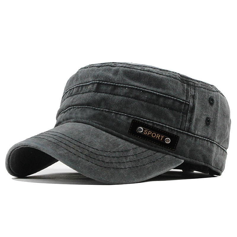 Four Seasons Casual Washed Cotton Flat Top Hat Unique Design Vintage Adjustable Fisher Caps Men Women Cap 2025 - $14.99 –P8