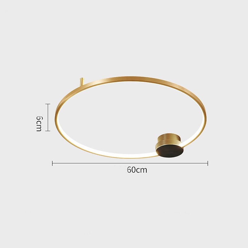 60cm Ceiling Light Dimmable Circle / Round Design Ceiling Lights Copper Modern Style Classic Novelty LED Modern 220-240V 2025 - $493.49 –P6