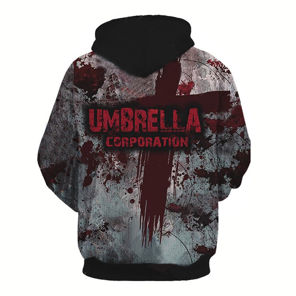 Resident Evil Společnost Umbrella Kapuce Anime Animák Anime 3D Klasika Pouliční styl Pro Pro páry Pánské Dámské Dospělé Zpátky do školy 3D tisk 2025 - $38.99 –P3