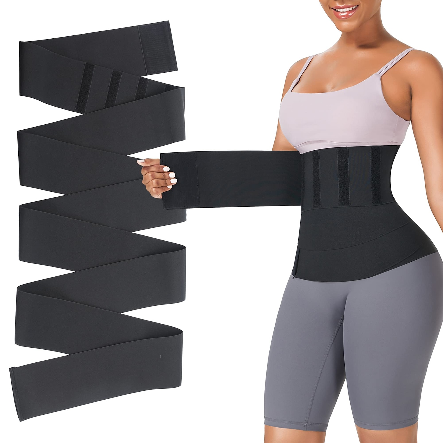 Corset Women's Waist Trainer Shapewears Office Running Gym Yoga Black Spandex Sport Sexy Breathable Hook and Loop Tummy Control Push Up Basic Solid Color All Seasons 2023 - AED 95 –P1