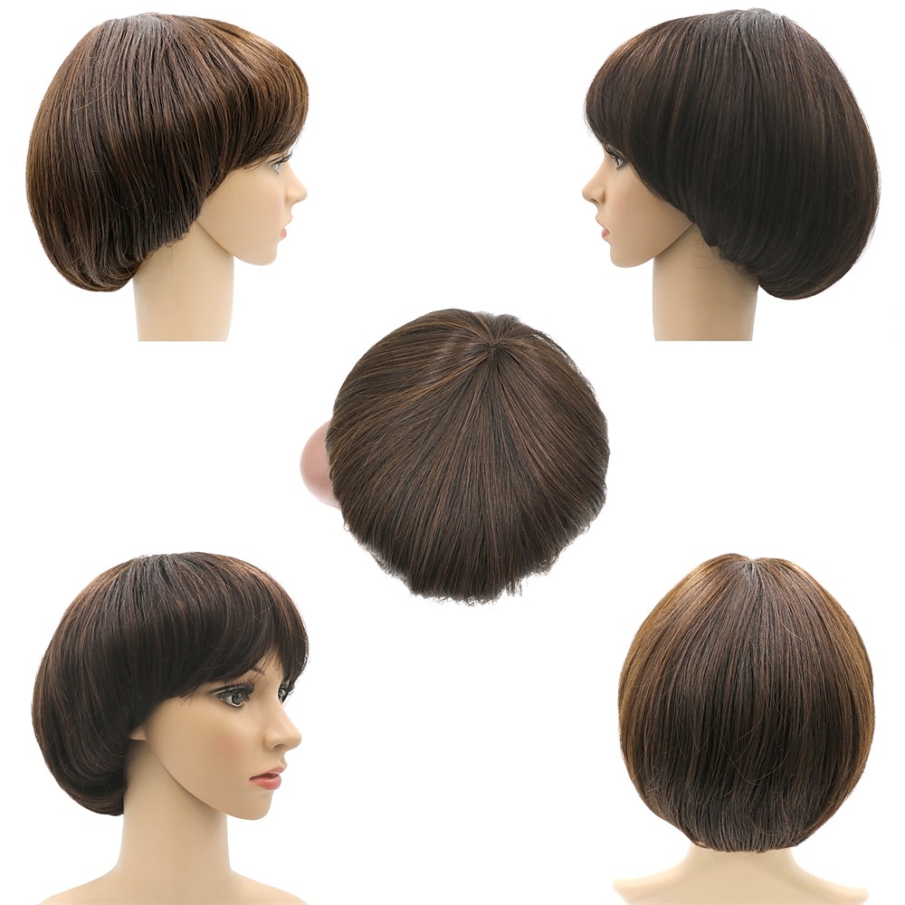 Parrucca Cosplay Funghi Taglio Corto con Frangia Parrucca Bob per Uomini Parrucca Taglio a Ciotola Parrucche di Halloween del 2025 a $28.99 –P7