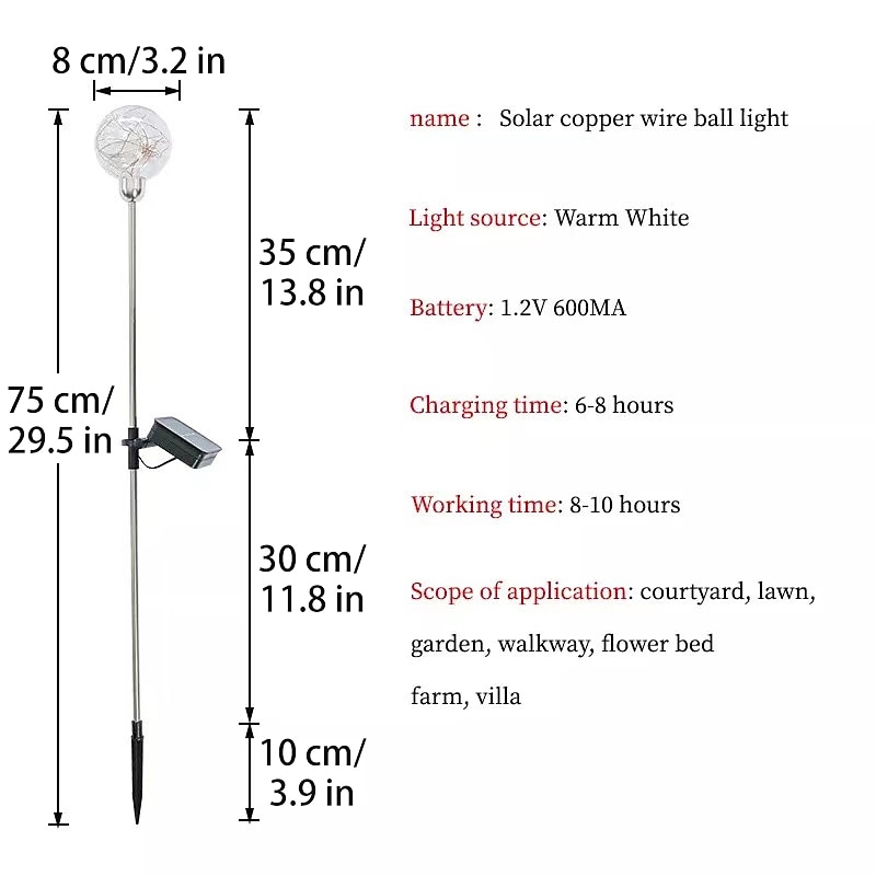 venkovní solární zahradní osvětlení led zahradní lampa na zahradu dekorace trávníku teplé bílé osvětlení 1x 2x 2025 - $30.99 –P1