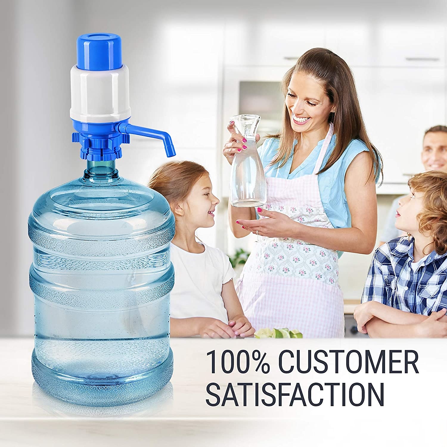 ручной водяной насос для 5-галлонной бутылки - надежное крепление к верхним кувшинам - 3 длины трубки, защитный колпачок для носика, щетка для очистки, материалы, пригодные для пищевых продуктов 2026 - $12.99 –P4