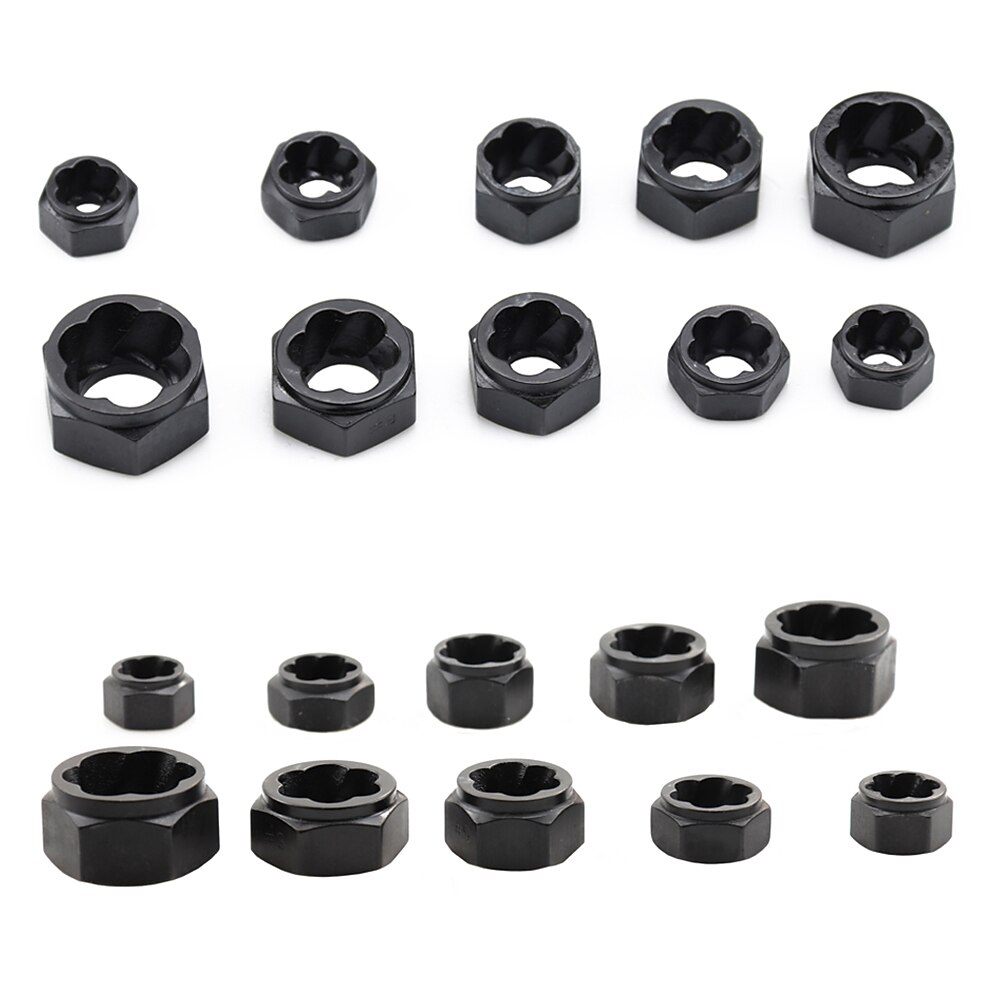 10Pcs Socket Set Nut Screw Remover Adopter Damaged Nut Bolt 9-19MM Car Extractor Threading Tool Box Electric Drill Accessories 2025 - $27.99 –P6
