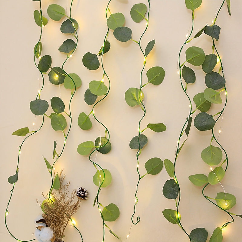 luci a stringa solari a led impermeabili ip65, decorazione esterna a forma di foglia di edera per il giardino di Natale&amp;feste in terrazza del 2025 a $11.99 –P9