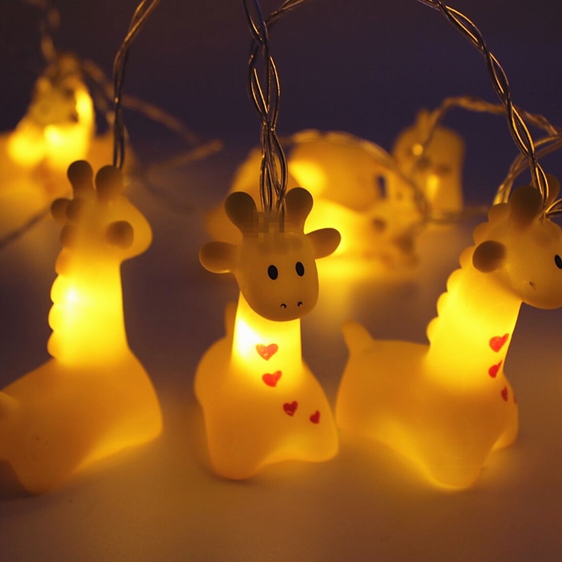 licorne led guirlandes lumineuses animal mignon décor pour chambre d'enfants à piles 1.8m10leds pour vacances lumières mur fenêtre arbre lumières décoratives cour de fête & jardin chambre d'enfant de 2025 ? $11.49 –P11