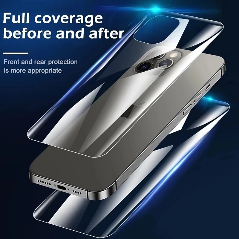 2026年 【4パック】 バックスクリーンプロテクター 用途 Apple iPhone 16 iPhone 15 プロマックスプラス iPhone 14 13 12 11 Pro Max Mini X XR XS Max 8 7 Plus TPUヒドロゲル 自己治癒 指紋防止 ハイディフィニション(HD) 超薄型 傷防止  コレクション – $13.99 –P9