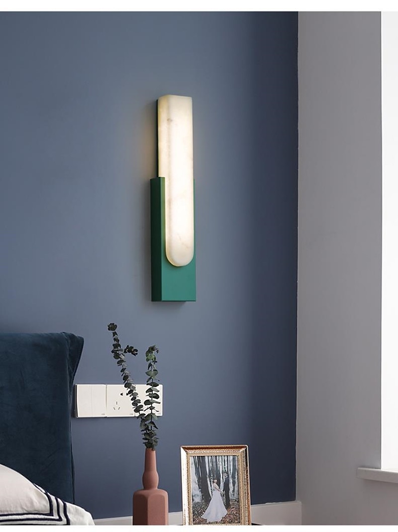 Marble Wall Lamp Bedroom Bedside Lamp Nordic Living Room Stair Aisle Lamp Minimalist Hotel Home Stay Lamp 2025 - $207.49 –P4