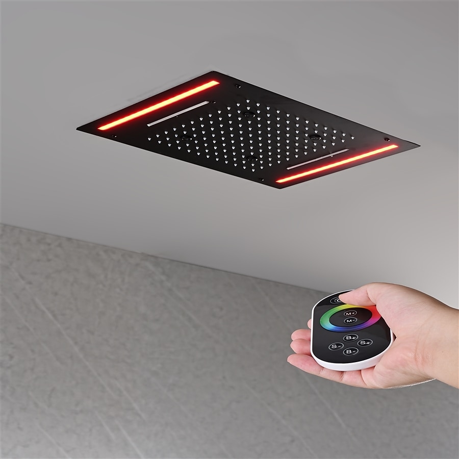 dusjkran,regndusjhodesystem / termostatisk blandeventilsett - regndusj moderne malte overflater monteres inne i messingventil badekar dusj blandebatterier 2025 - $971.99 –P6