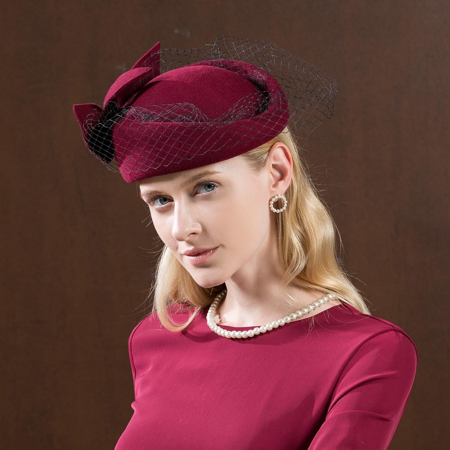 Palarie Lână Net Nuntă Kentucky Derby Cursă de cai Ziua Doamnelor Cupa Melbourne Elegant Epocă klasické Cu Funde Net Diadema Articole Pentru Cap 2025 - $39.99 –P8