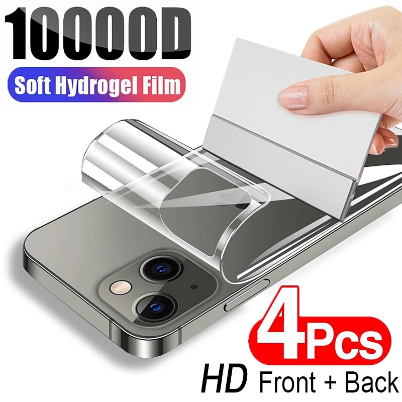 2026年 【4パック】 バックスクリーンプロテクター 用途 Apple iPhone 16 iPhone 15 プロマックスプラス iPhone 14 13 12 11 Pro Max Mini X XR XS Max 8 7 Plus TPUヒドロゲル 自己治癒 指紋防止 ハイディフィニション(HD) 超薄型 傷防止  コレクション – $13.99 –P1
