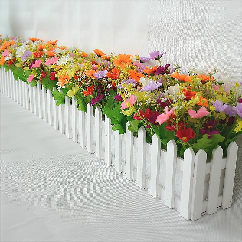 Künstliche Blumenpflanzen – gemischte Farbgänseblümchen im Lattenzauntopf für Innenbüro, Hochzeit, Heimdekoration, künstliche Blumen für Hochzeit, Bogen, Garten, Wand, Heimparty, Hotel, Büro, 2025 - $13.99 –P10