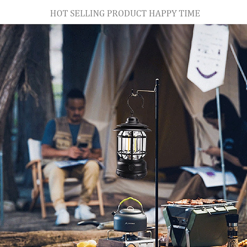 LED Camping Lantern Outdoor Hanging Retro Lamp COB Camp Portable Lantern LED Emergency Lamps Nordic Style Campsite Tent Light Retro Horse Lights 2025 - $21.99 –P14
