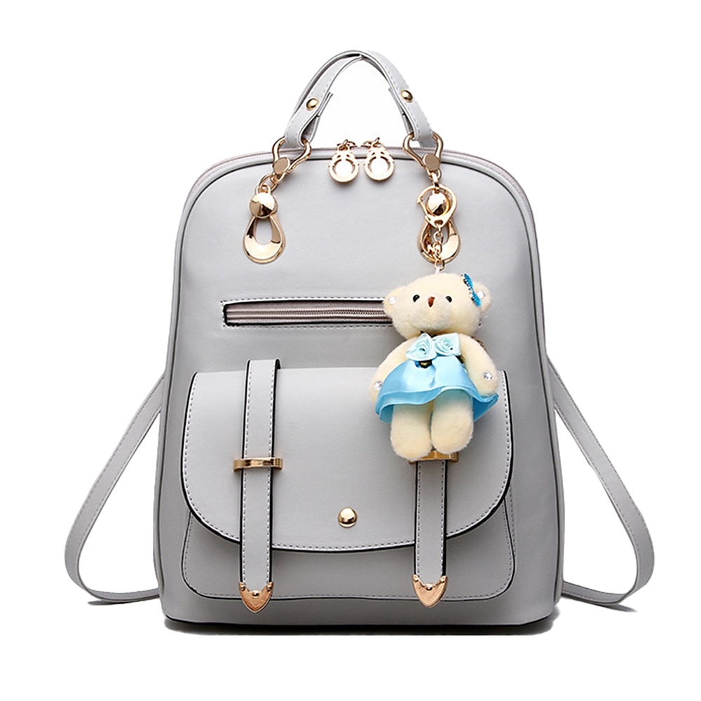 posetă rucsac pentru femei genți de umăr din piele de capacitate mare mini rucsac drăguț pentru fete, negru, cadou înapoi la școală 2025 - $19.99 –P4