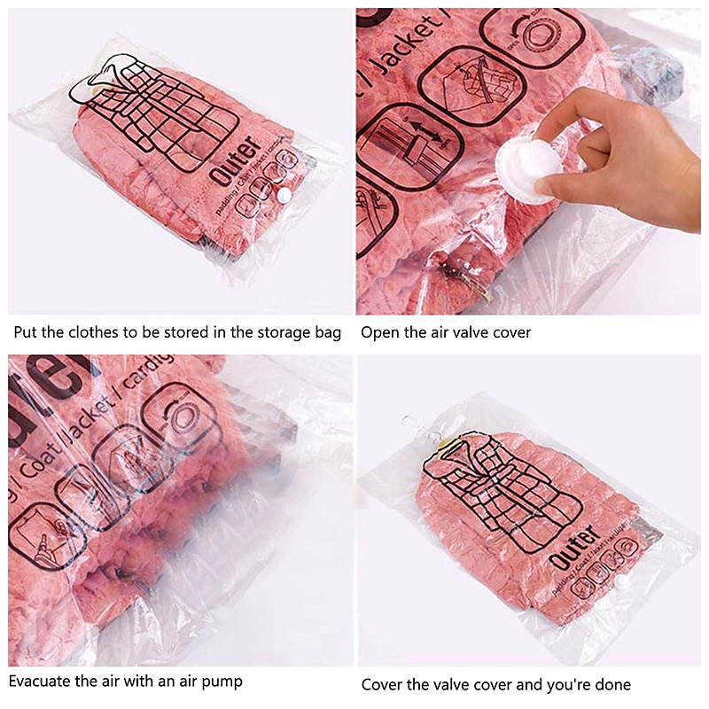 Hanging Vacuum Compression Bag, Down Jacket Special Air Pumping