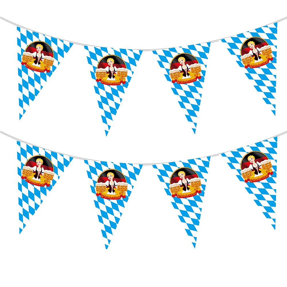 ألمانيا ميونخ الأزرق والأبيض متقلب مفرش المائدة oktoberfest راية سحب العلم bavaria العلم شنقا العلم الثلاثي سلسلة العلم 2025 - $18.99 –P4
