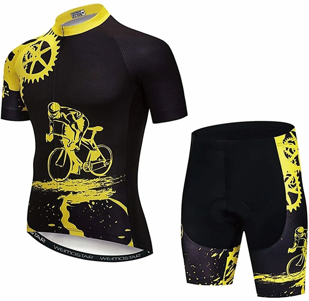 Per uomo Maglia con pantaloncini da ciclismo Manica corta Ciclismo da montagna Cicismo su strada Nero Bianco Verde Pop art Attrezzatura Bicicletta Completo tuta Pad 3D Traspirante Asciugatura rapida del 2025 a $43.99 –P4
