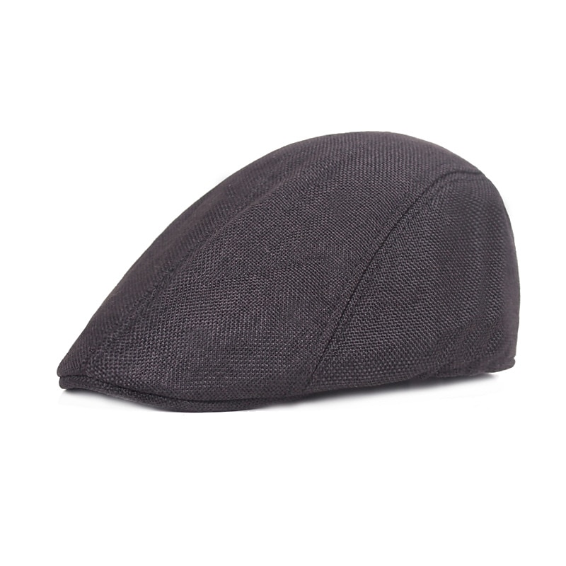 Homme Casquette Plate Jaune clair Noir Coton et lin Vêtement de rue mode Mode des années 1920 Extérieur du quotidien Sortie Plein Chaud de 2025 ? $3.99 –P5