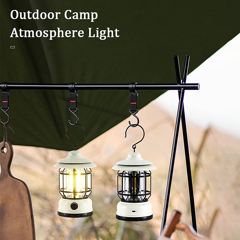 LED Camping Lantern Outdoor Hanging Retro Lamp COB Camp Portable Lantern LED Emergency Lamps Nordic Style Campsite Tent Light Retro Horse Lights 2025 - $21.99 –P12