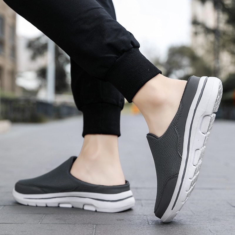 Mocasines de malla livianos sin cordones para hombre: mulas casuales cómodas y transpirables para caminar al aire libre en verano 2025 - $42.99 –P6