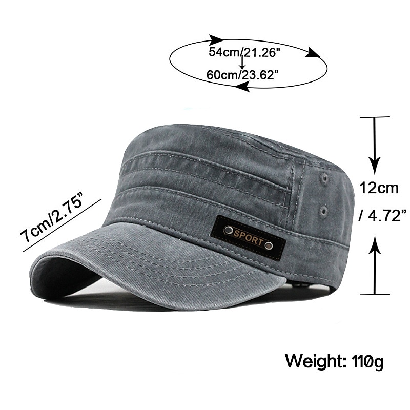 Four Seasons Casual Washed Cotton Flat Top Hat Unique Design Vintage Adjustable Fisher Caps Men Women Cap 2025 - $14.99 –P5