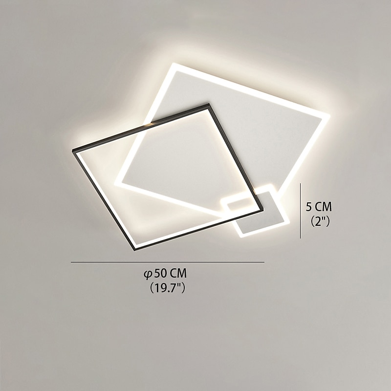 50cm ściemniane geometryczne kształty lampy sufitowe aluminium stylowe malowane wykończenia współczesny nowoczesny 220-240v 2025 - $253.79 –P4