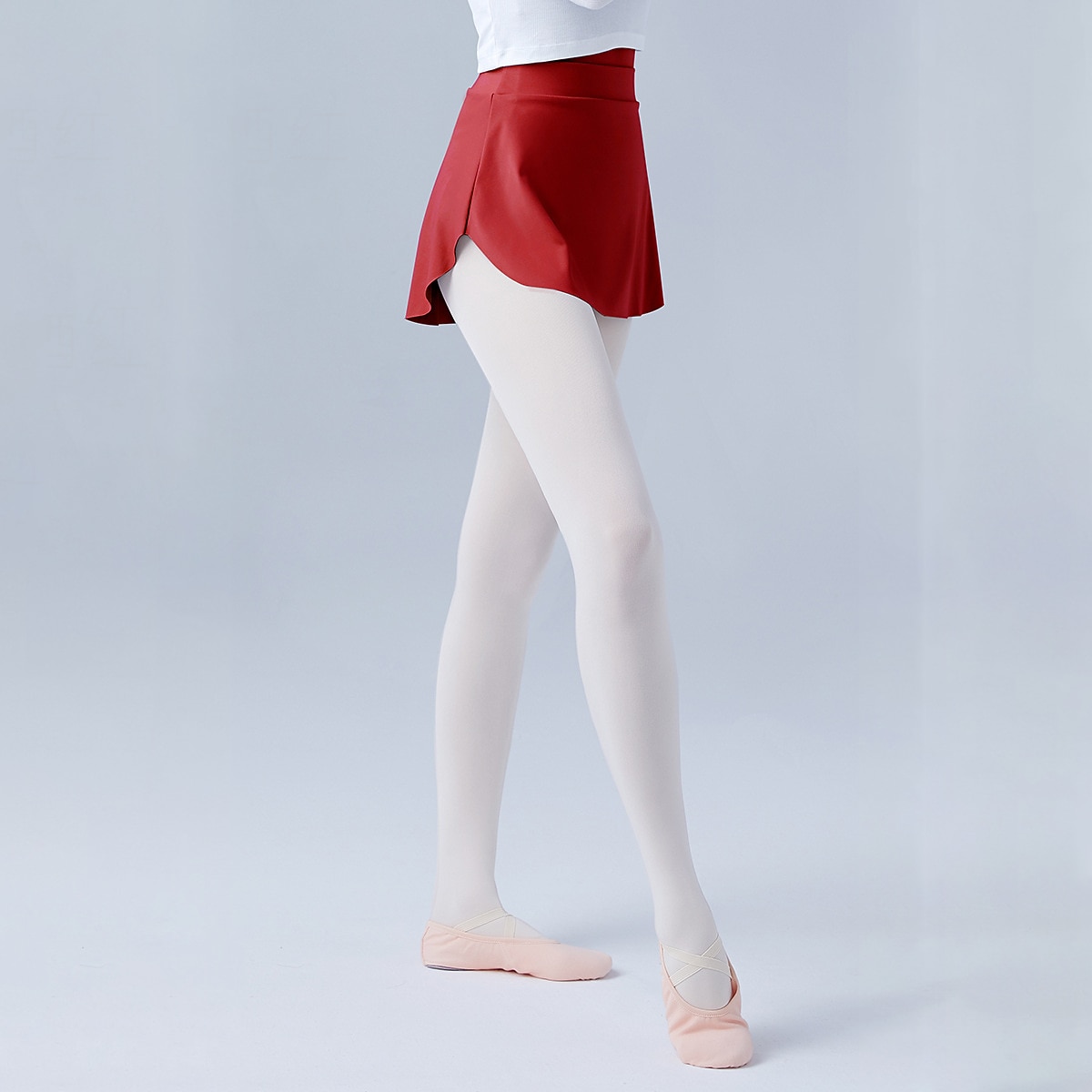 בלט לבוש אקטיבי חצאיות צבע טהור שחבור בגדי ריקוד נשים הצגה הדרכה גבוה ניילון 2026 - $21.99 –P6