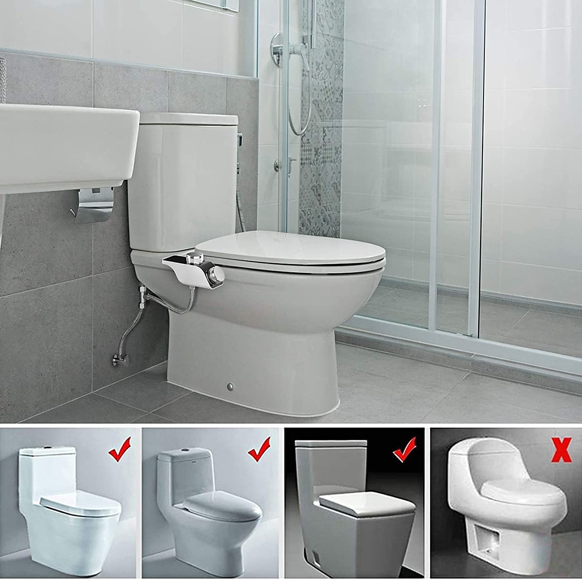 Bidet Attachment for Toilet -Self Cleaning Dual Nozzle, Non-Electric Bidet, Cold & Warm Fresh Water Bidet Sprayer With Temperature & Pressure Controls 2025 - $72.99 –P6