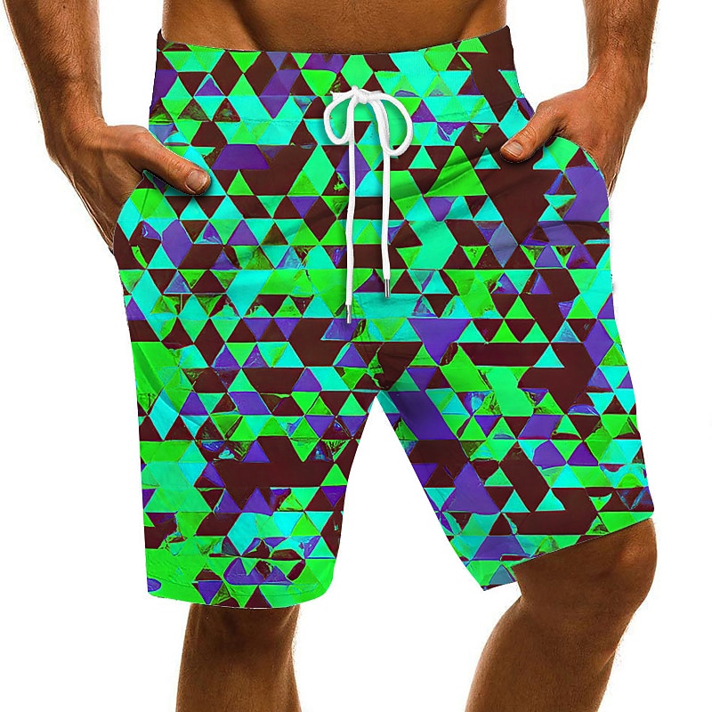 Per uomo Boardshorts Costume da bagno Costume da Bagno Stampato Coulisse con tasche Asciugatura Rapida Pantaloncini da Surf costume da bagno Surf Spiaggia Sport Acquatici Estate del 2026 a AU $25.59 –P4