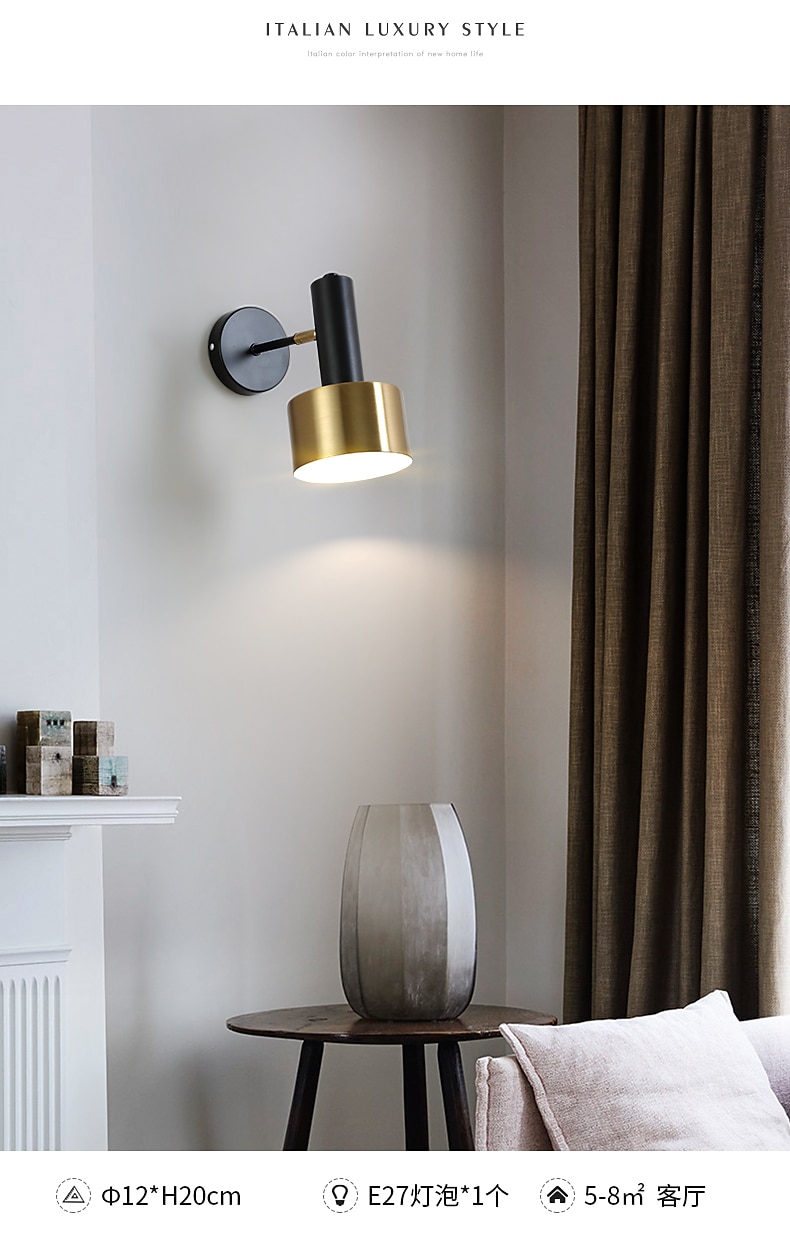 Appliques murales d'intérieur de style nordique moderne d'intérieur salon chambre applique murale en fer 85 ~ 265v de 2026 ? $116.99 –P5