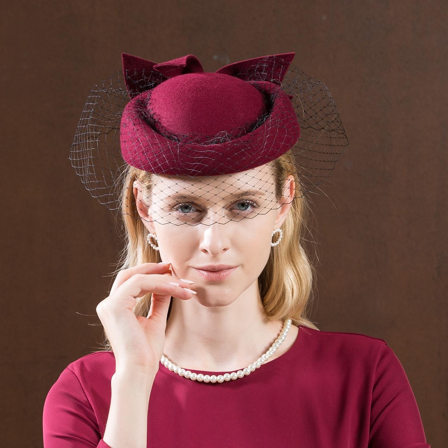 Palarie Lână Net Nuntă Kentucky Derby Cursă de cai Ziua Doamnelor Cupa Melbourne Elegant Epocă klasické Cu Funde Net Diadema Articole Pentru Cap 2025 - $39.99 –P10