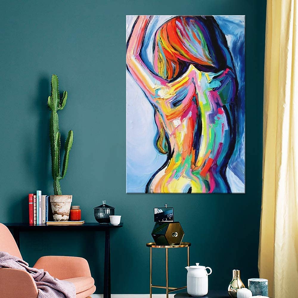 ruční olejomalba plátno nástěnná umělecká dekorace moderní ženské nahé lidské tělo pro domácí dekoraci válcované bezrámové nenatažené malby 2026 - $80.99 –P5