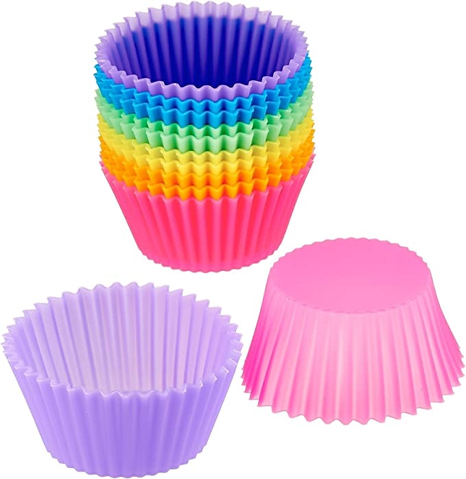 12 Pcs Reusable Silicone Baking Cups Nonstick Muffin Molds for Cake Balls Muffins Cupcakes 2025 - $9.49 –P5