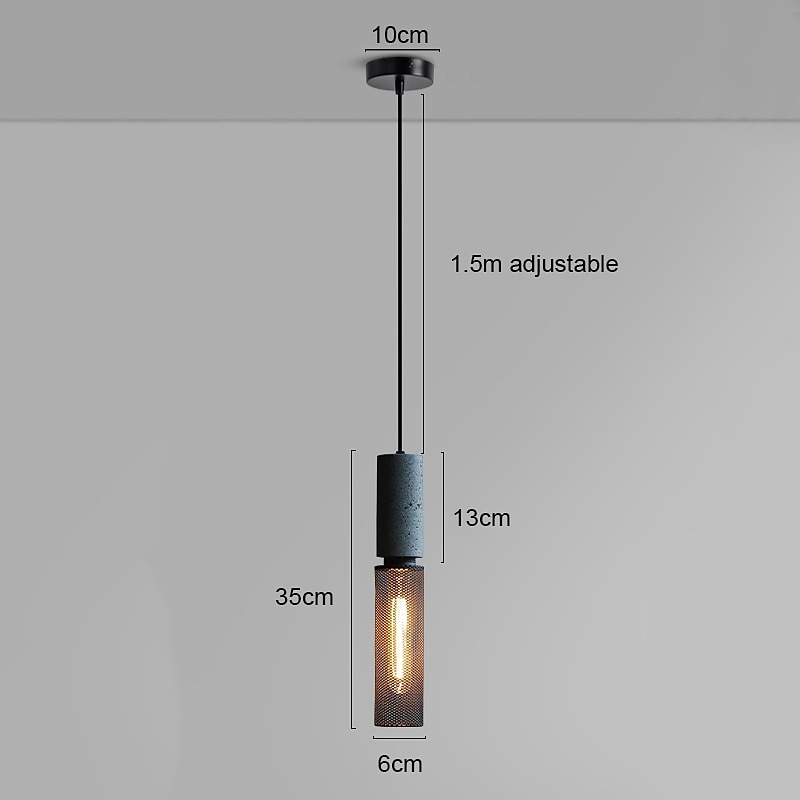 6 cm pendel enkelt design øy design pendel metall malt finish vintage nordisk stil 85-265v 2025 - $127.99 –P1