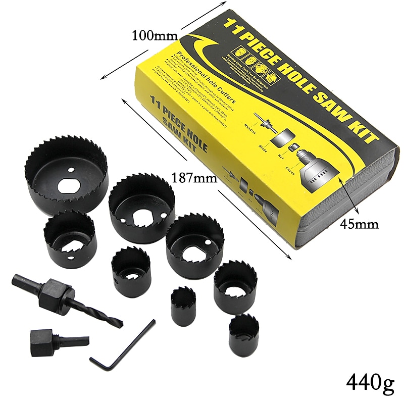 3-18Pcs Woodworking Hole Saw Set Drill Bit Carbon Steel 19-127mm Hole Cutter Set For Plasterboard Ceiling Wood Hole Saw Kit 2026 - $9.99 –P13