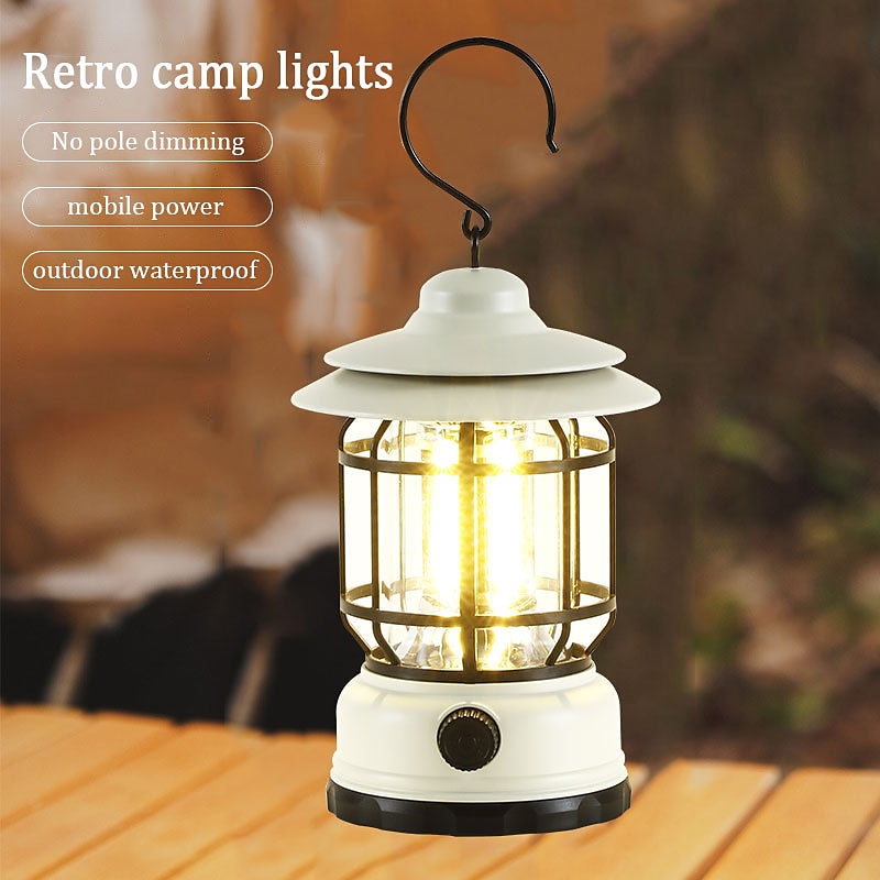 LED Camping Lantern Outdoor Hanging Retro Lamp COB Camp Portable Lantern LED Emergency Lamps Nordic Style Campsite Tent Light Retro Horse Lights 2025 - $21.99 –P5