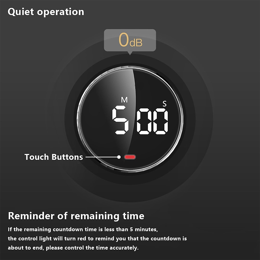 Kitchen Timers Digital Classroom Timer for Kids Large Magnetic LED Countdown Timer with Constant Light Function for classrooms Quiet for Children and Teachers 2025 - $17.99 –P6