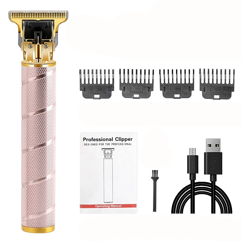 usb vintage t9 0mm elektrický zastřihovač vlasů pro muže akumulátorové zastřihovače profesionální stroj na stříhání vousů barber dobíjecí 2025 - $17.99 –P1