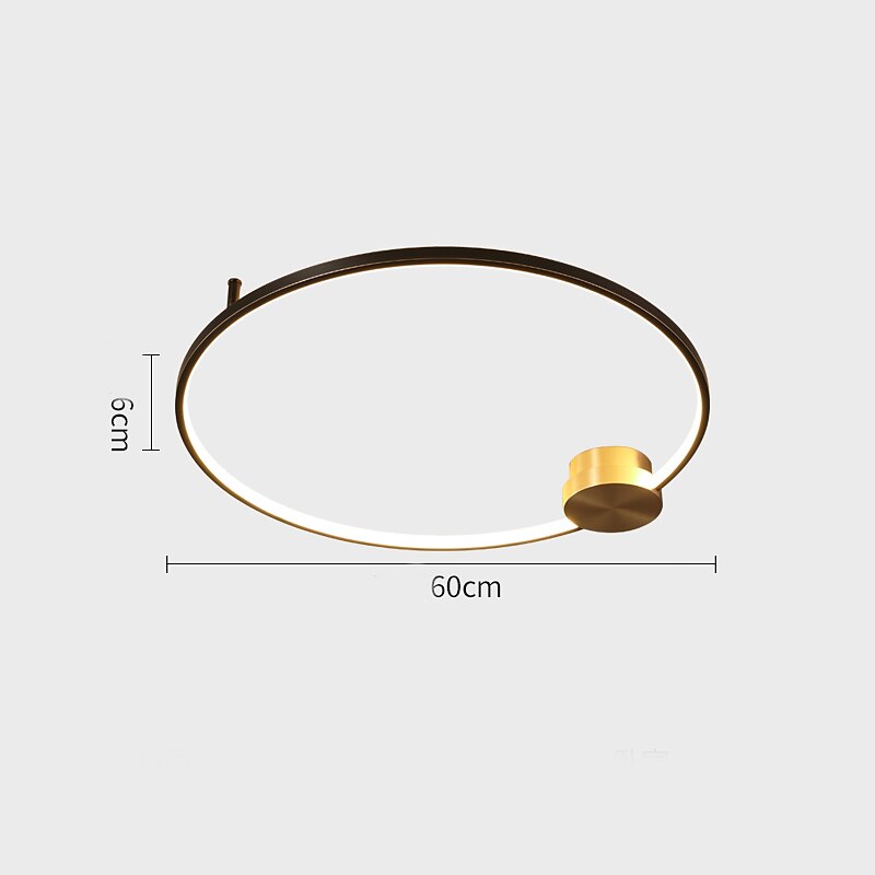 60cm Ceiling Light Dimmable Circle / Round Design Ceiling Lights Copper Modern Style Classic Novelty LED Modern 220-240V 2025 - $493.49 –P7