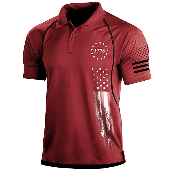 Herren T-Shirt Wanderpoloshirt T-Shirt für Wanderer Kurzarm Quadratischer Ausschnitt Hemd Shirt Außen Atmungsaktiv Rasche Trocknung Leicht Weich Sommer Polyester Weiß Schwarz Armeegrün Jagd Angeln 2025 - $25.99 –P6