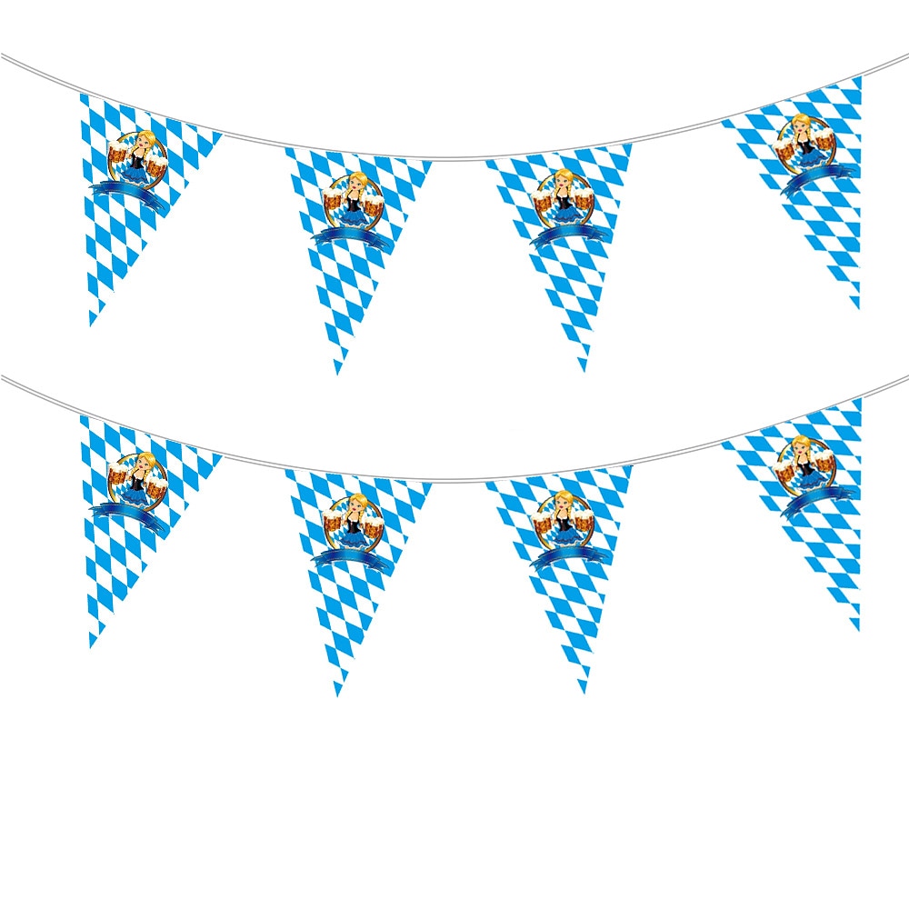 ألمانيا ميونخ الأزرق والأبيض متقلب مفرش المائدة oktoberfest راية سحب العلم bavaria العلم شنقا العلم الثلاثي سلسلة العلم 2025 - $18.99 –P2